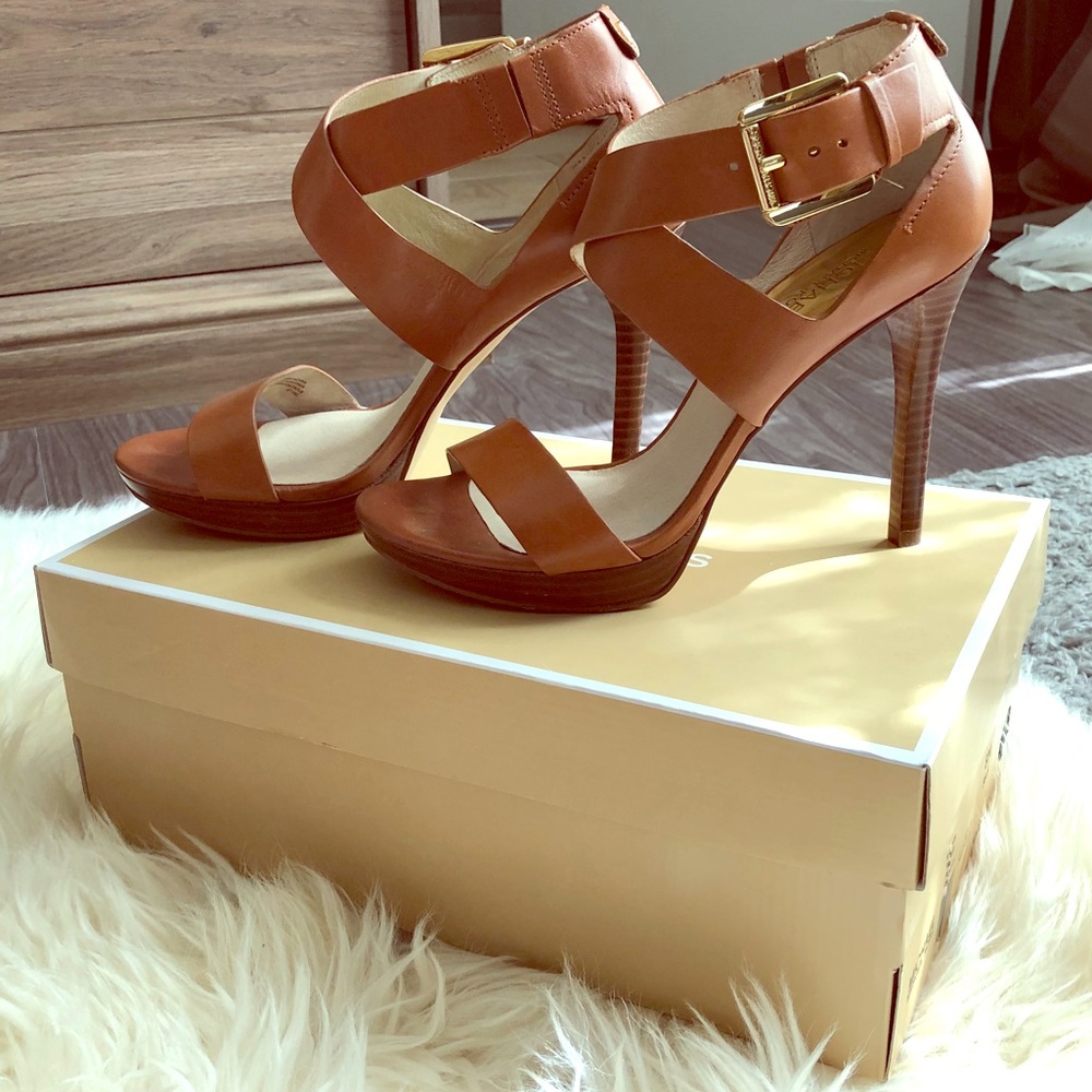 Michael Kors Leather Platform Sandals